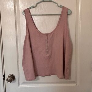 Old Navy Pink Ribbed Tank Top